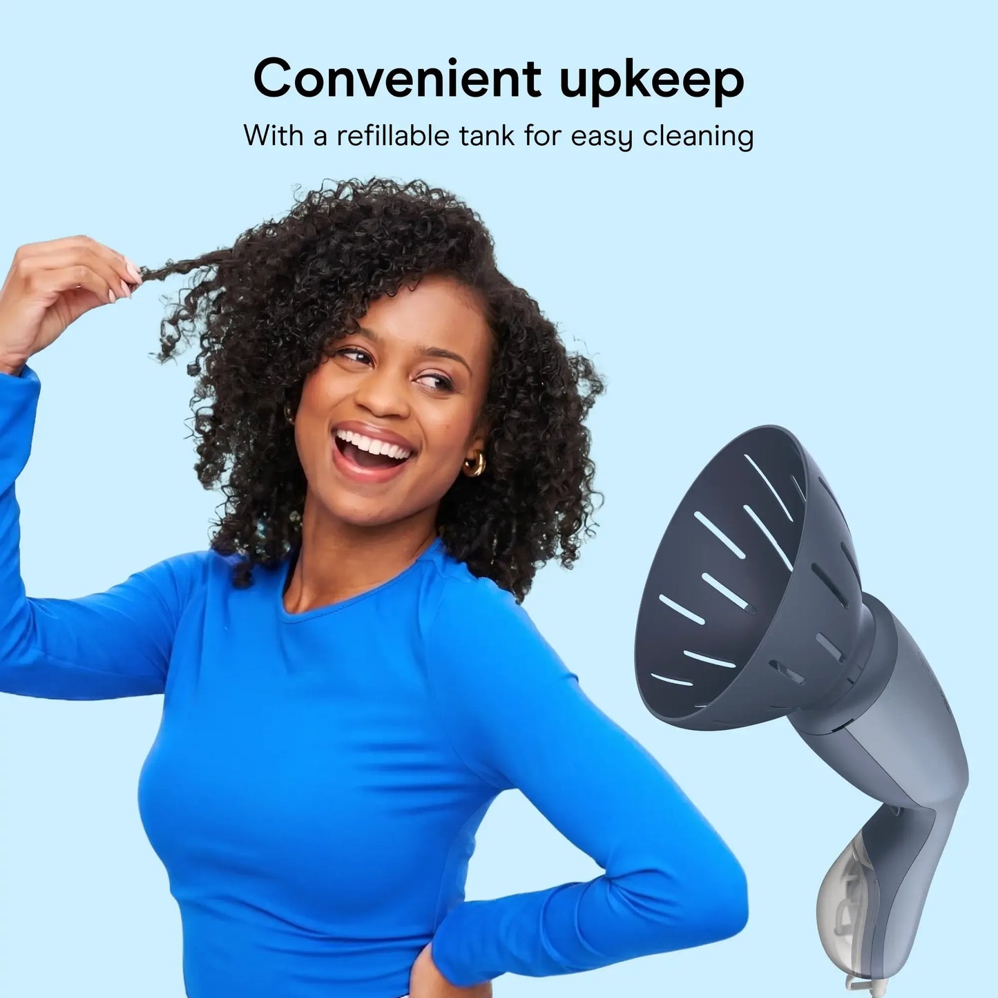Steam Curl Refresher | 80mL Tank | 7" Diffuser | 2C–4C Hair